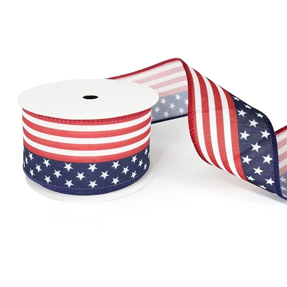 ＊handmade＊星条旗デザイン⭐︎クロスリボンターバン handmade＊星条旗/クロスリボンターバン